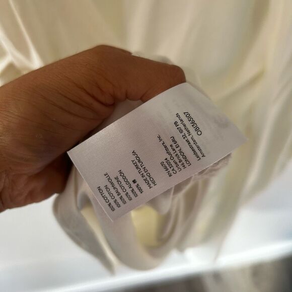 Anthropologie White Open Back Minimalist Top Size XL NWT Elevated Basics - Picture 8 of 10